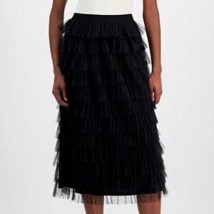 And Now This Tulle Ruffle Midi Skirt Size XL